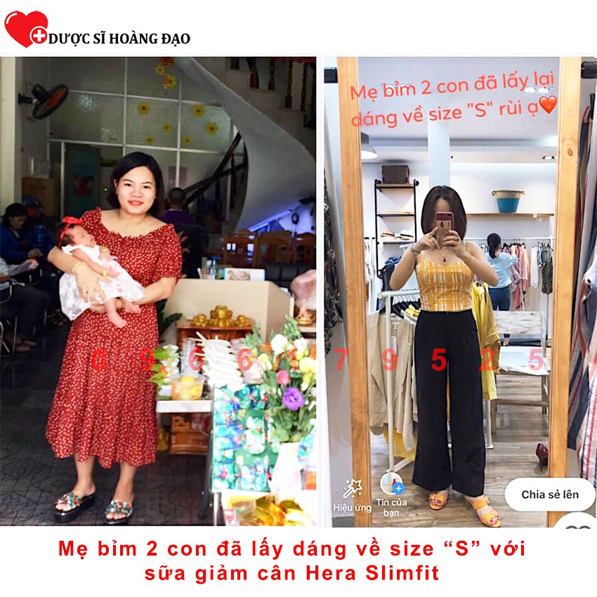 Combo 2 Sữa giảm Cân Hera Slimfit Hộp 100gr -Giảm cân nhanh, giảm cân an toàn | BigBuy360 - bigbuy360.vn