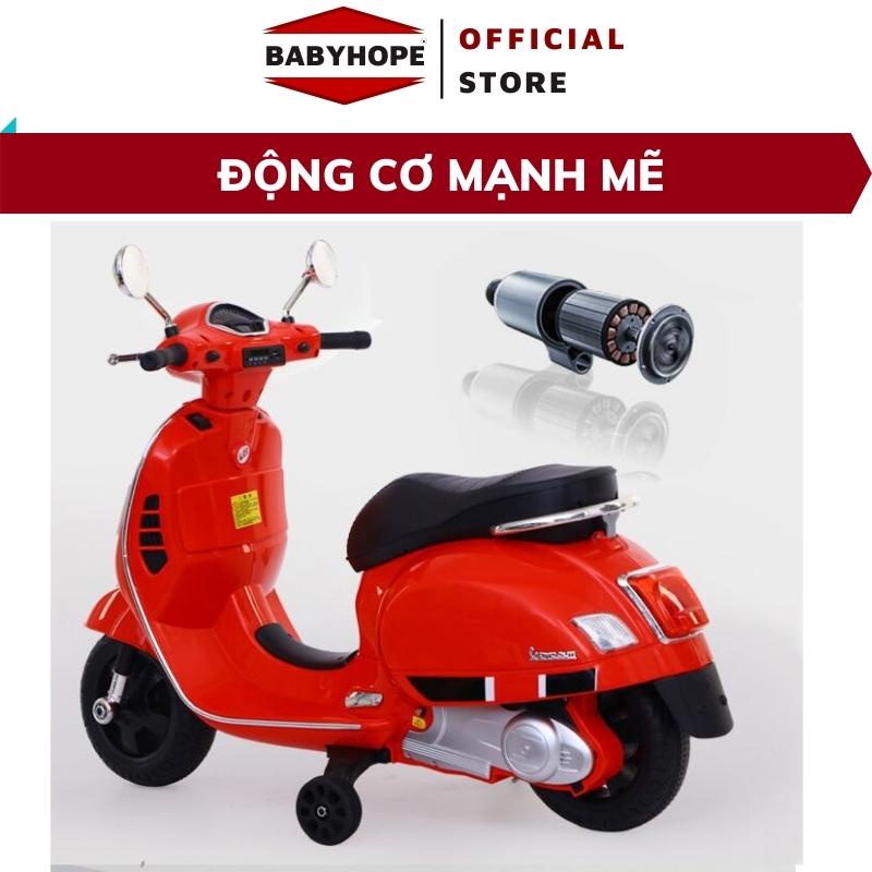 Xe Máy Điện Trẻ Em Vespa Dành Cho Bé Gái Từ 2-8 Tuổi Cực Đẹp BABYHOPE