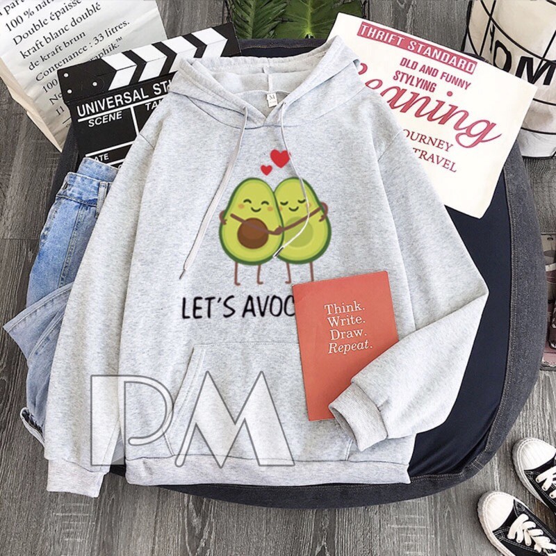 Áo hoodie quả bơ tim LET
