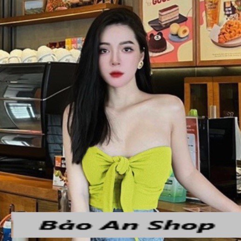 Áo ống phối dây xốp mang được nhiều kiểu croptop body - Bảo An Shop