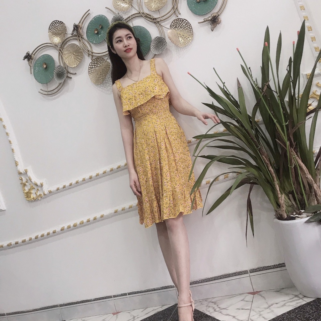 Đầm nữ hai dây đuôi cá chất liệu lụa Nhật cao cấp siêu mát siêu mịn | BigBuy360 - bigbuy360.vn