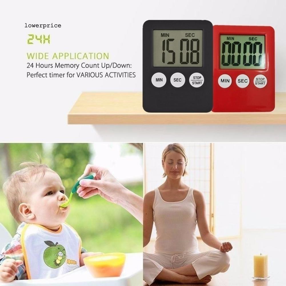 Thin Cooking Digital Timer Kitchen Time Countdown Alarm Clock Baking Pizza Tool