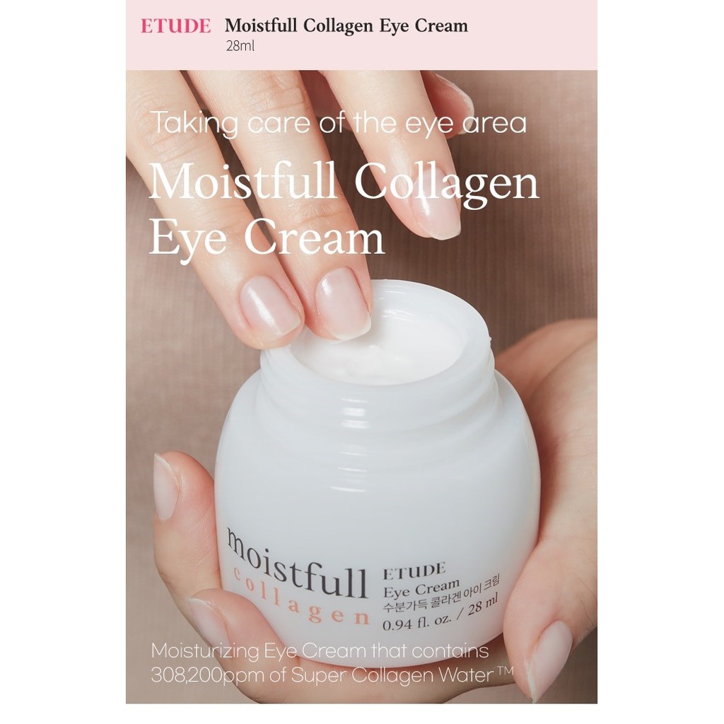 Kem Dưỡng Ẩm Mắt ETUDE 21AD  Chứa Collagen Chăm Sóc Da 28ml
