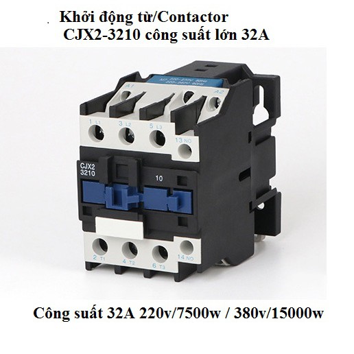 Khởi động từ contactor CJX2 3210-380V,220V 50/60Hz