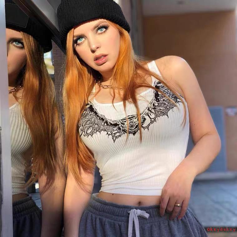 Áo Ngắn Không Tay In Họa Tiết Thời Trang Dành Cho Nữ