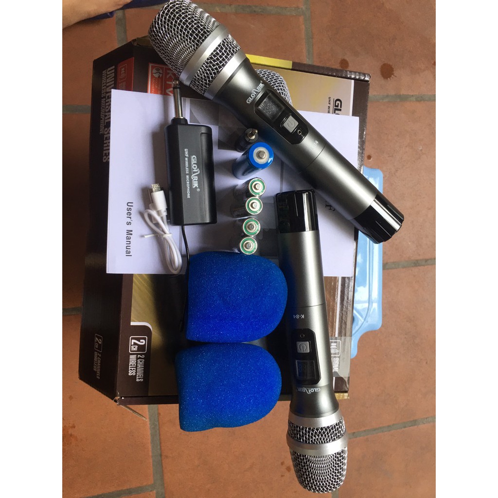 Micro đa năng cao cấp Glosrik - K84 thích hợp rất tốt cho loa kéo , bộ dàn karaoke , ,,