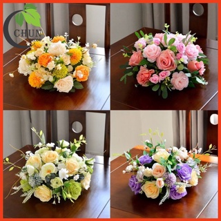 Lẵng hoa lụa nhiều mẫu dài 42cm trang trí bàn, kệ tủ, trang trí phòng họp, hội thảo, hội nghị