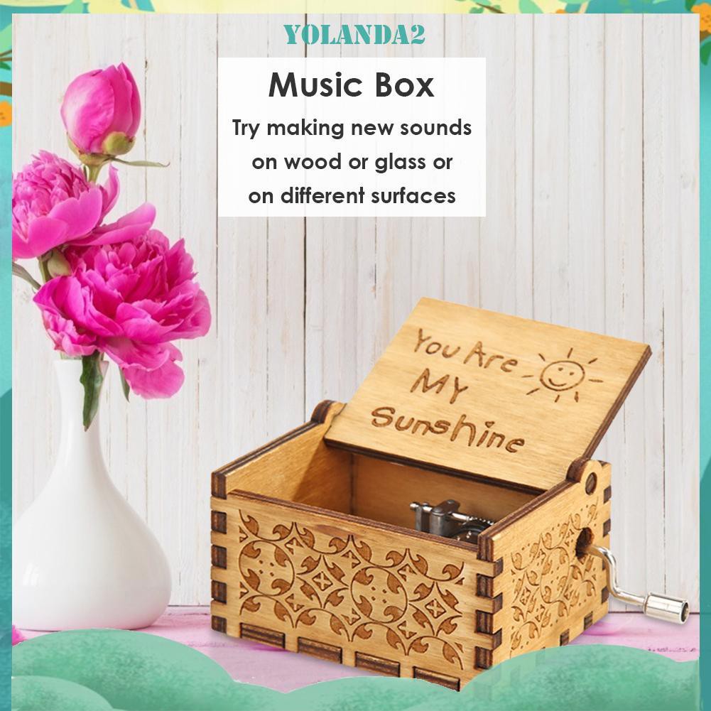 Hộp Nhạc Bằng Gỗ Khắc Họa Tiết Cổ Điển