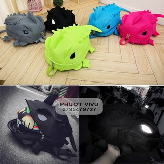 FREESHIP50k ❤️ Balo khủng long lưới đựng mũ bảo hiểm, đồ đi học bằng vài lưới cao cấp, mắt phản quang cực ngầu