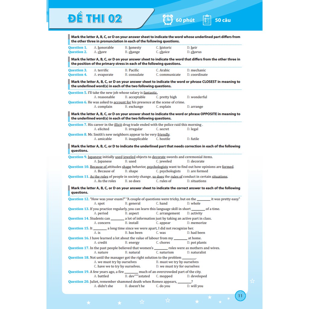 Sách - Chinh phục kỳ thi THPT trắc nghiệm môn tiếng Anh ( sách hai màu) Tặng Kèm Bookmark