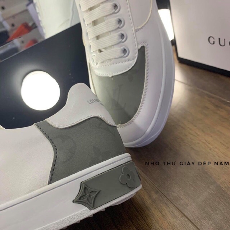 Giày thể thao nam_ Giày lv buộc dây trắng cao cấp -full box ❤️