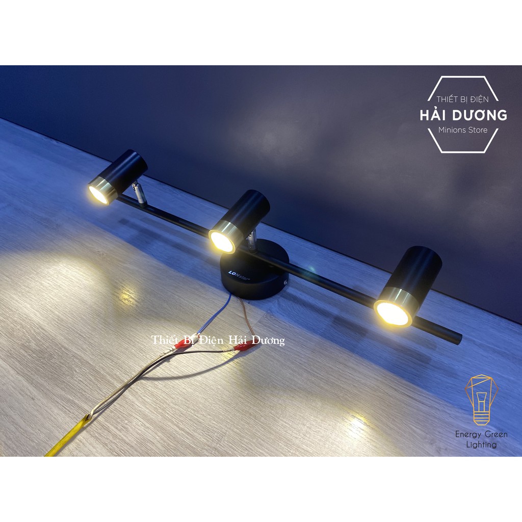 Đèn soi tranh - 3 Đèn chiếu sáng 6028-3 15w - 3268-3 9w Ánh Sáng Vàng - Điều chỉnh được góc chiếu - Bảo Hành 12 Tháng