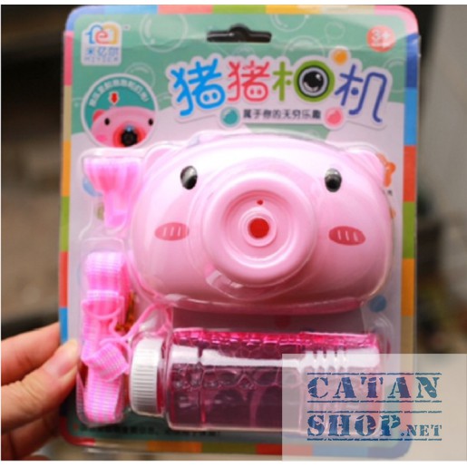 🌸🌸 Máy Chụp Hình Heo Cute Bắn Bong Bóng Xà Bông 🌸🌸 BB50-HeoXP