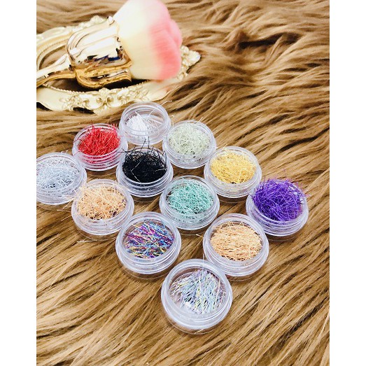 Set 12 hủ dây kim tuyến chuyên dùng trang trí móng tay chân - Sushi nail mi