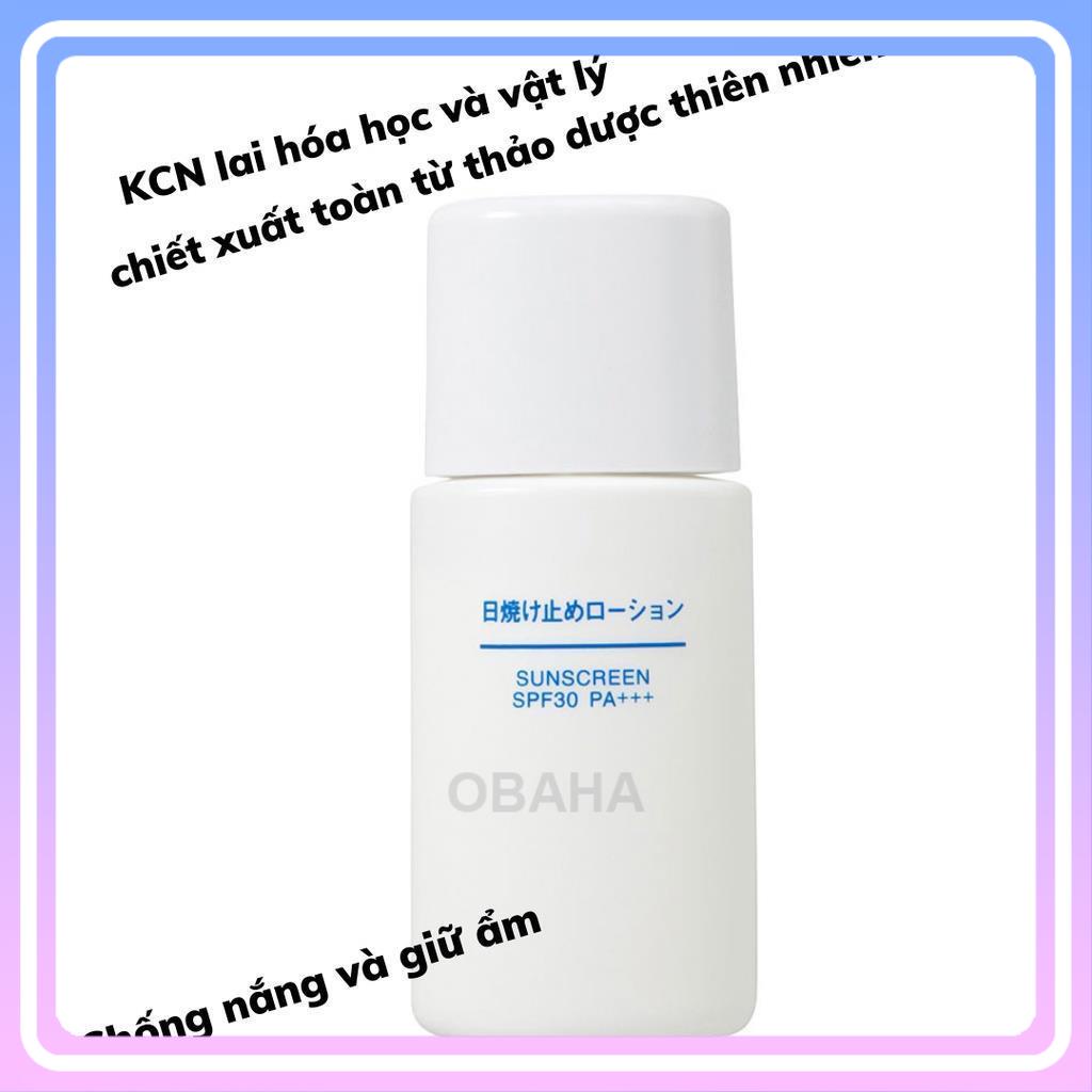 Kem chống nắng Muji chiết xuất thiên nhiên,da nhạy cảm SPF30 PA+++ 30ml Nhât, chính hãng