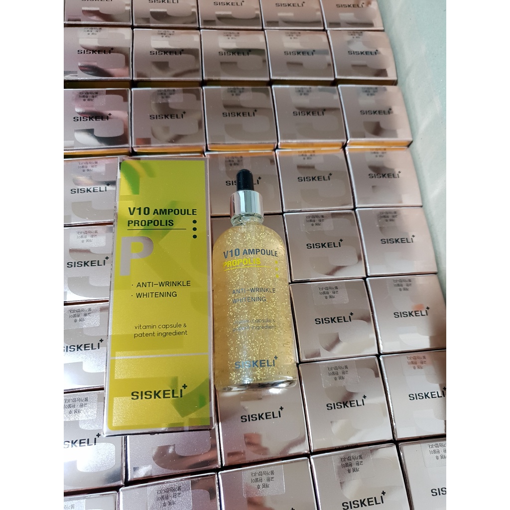 Tinh Chất Serum Keo Ong Dịu Da Dưỡng Ẩm Trắng Sáng V10 Siskeli Propolis Ampoule 100ml - KOBE YOUNG