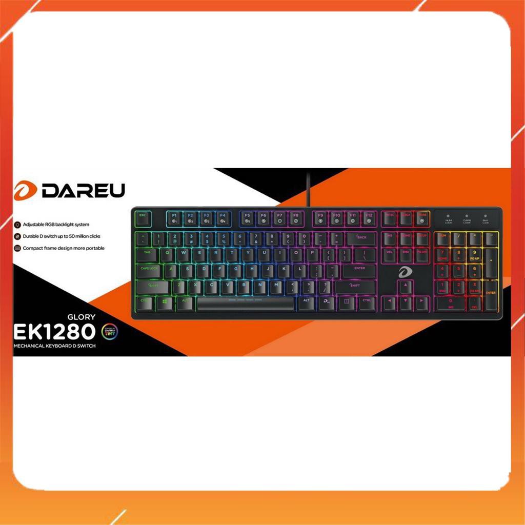 Bàn phím cơ Gaming Dareu EK1280 - Mã cũ DK1280 - Led RGB - Bảo hành 24 tháng