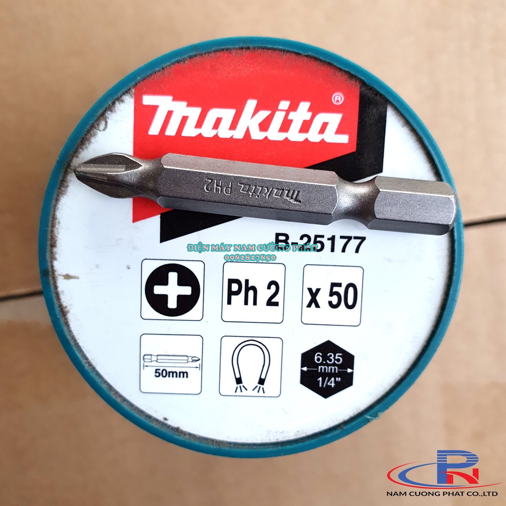 Mũi vặn vít PH2x50mm Makita B-25177 (1 cái)