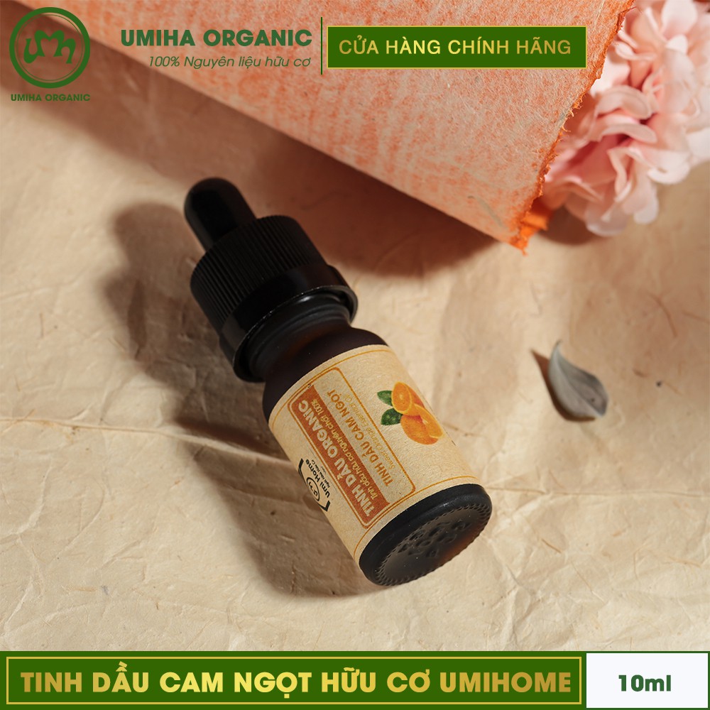 Tinh dầu Cam Ngọt hữu cơ UMIHA nguyên chất | Orange Essential Oil 100% Organic 10ml