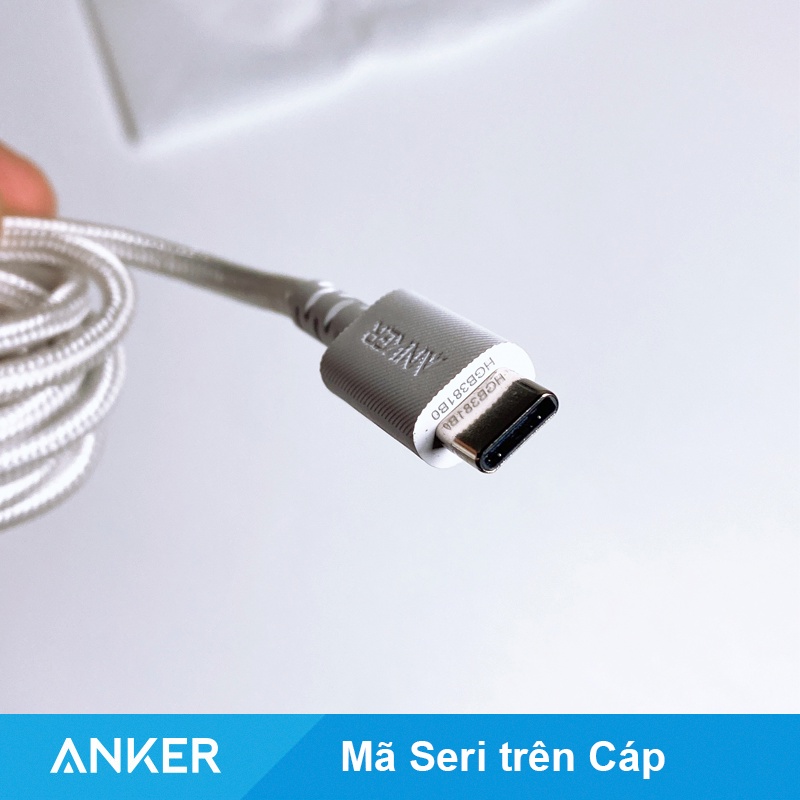 Dây cáp sạc ANKER Powerline Select Type C to Type C 60W bọc dù -  A8032 A8033  dài 0.9 1.8 Mét 30W 25W