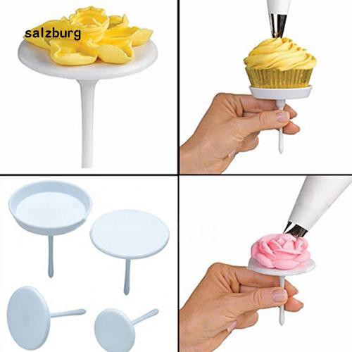 Bộ 4 dù tự bắt bông kem hoa hồng nhỏ xinh