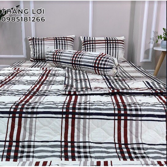 Drap Cotton 100% Thắng Lợi chính hãng Mẫu C07 IN LOGO THẮNG LỢI vệ sinh dễ dàng.