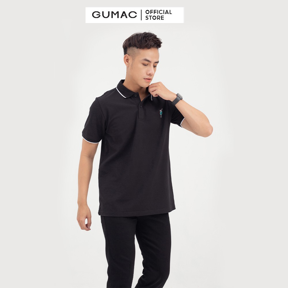 [Mã WABRGD12 giảm 10% đơn 250K] Áo polo nam thêu chữ GUMAC form basic năng động ATNB7100 | BigBuy360 - bigbuy360.vn