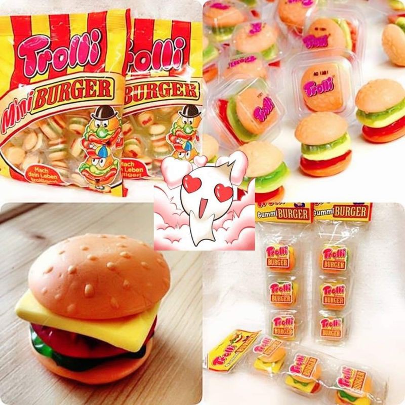 Kẹo Dẻo Trolli Burger size mini và Đại date 7/2022