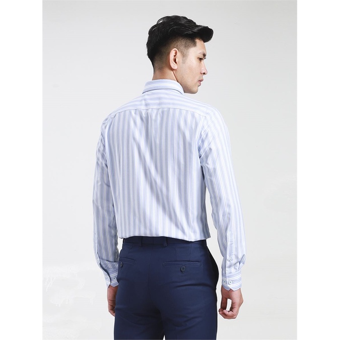 Áo sơ mi dài tay nam Aristino sợi sồi thoáng mát-tà lượn-regular ALS01008