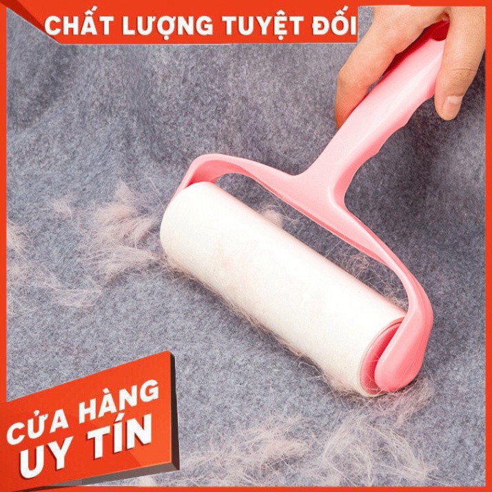 Cây lăn bụi quần áo, chăn màn, lông chó mèo 10cm - sử dụng lõi giấy dạng con lăn bụi, dùng để lăn dính, xé từng lớp