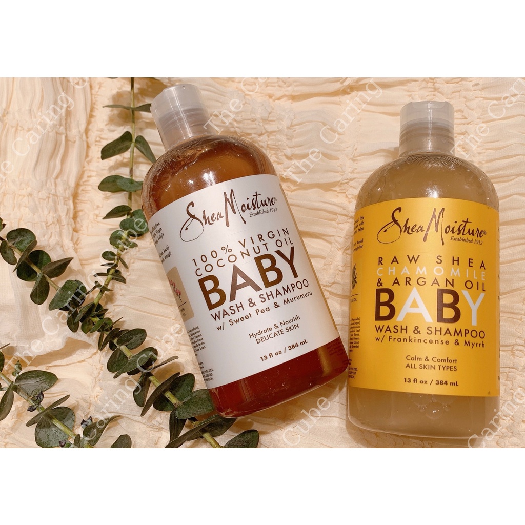 Sữa tắm Organic cho bé Shea Moisture Baby Wash & Shampoo 384ml