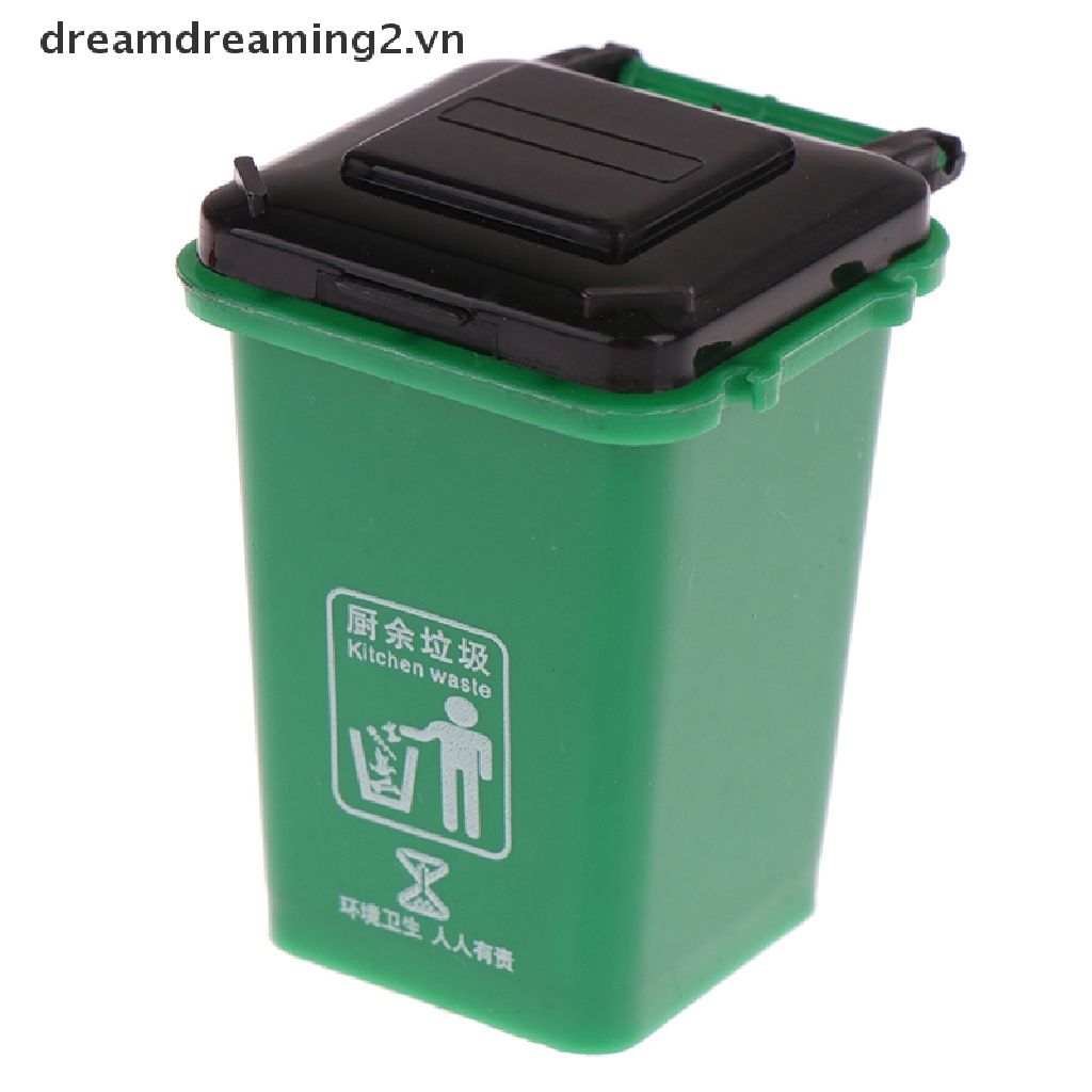 Thùng rác mini tỉ lệ 1:12 xinh xắn dành cho trang trí nhà búp bê