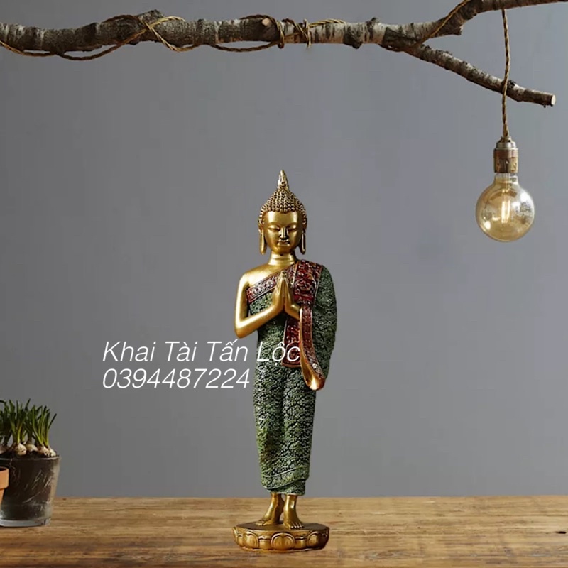 Tượng Phật Bổn Sư Thích Ca chắp tay đứng cao 20cm