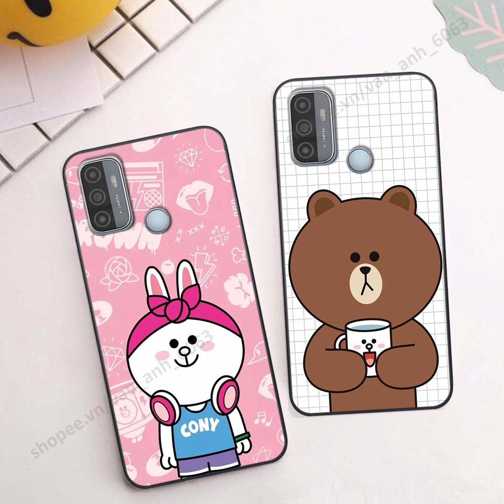 Ốp Oppo A53 hình thỏ, gấu đáng yêu dễ thương, ốp lưng điện thoại oppo viền dẻo giá rẻ