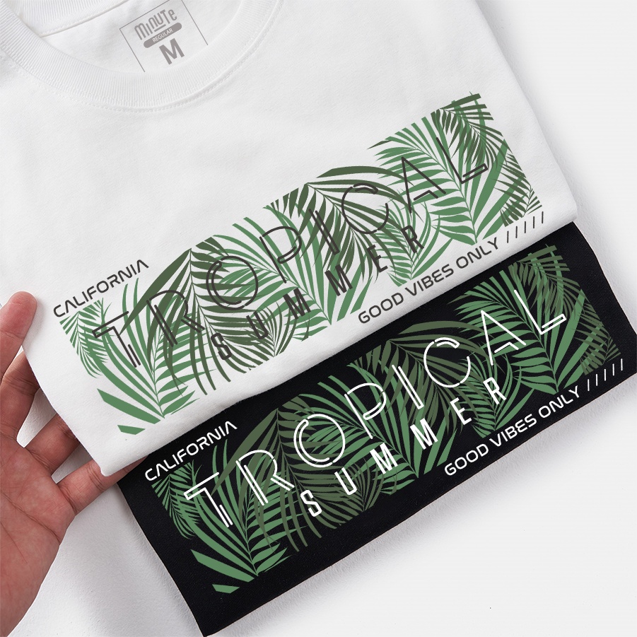 [COMBO BỘ 2] Áo thun nam tay ngắn 100% Cotton co giãn 4 chiều MINUTE TROPICAL