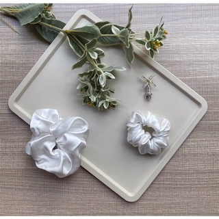 Cột tóc scrunchies vải phi bóng mềm mịn
