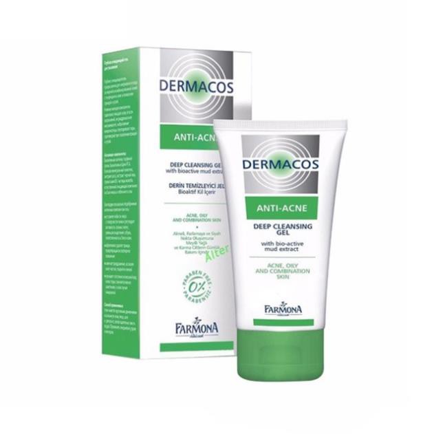 Sữa Rửa Mặt Dermacos anti acne gel kháng khuẩn, kiểm soát nhờn dành cho da nhạy cảm, dầu,mụn - Xách Tay Ba Lan