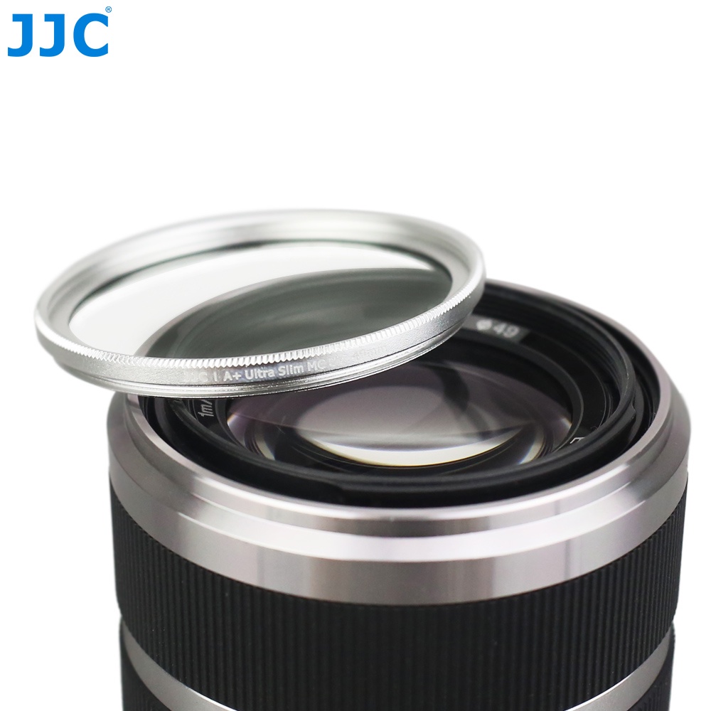 Kính lọc bảo vệ ống kính máy ảnh JJC MCUV màu bạc A + UV siêu mỏng chuyên dụng cho 37mm 40.5mm 49mm