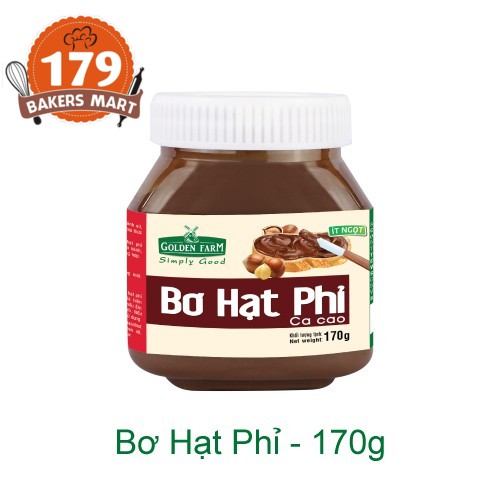 🔷Bơ hạt phỉ cacao Golden Farm (170g)🔷