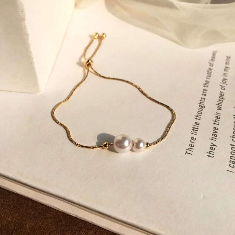 Vòng tay ngọc trai nhân tạo sợi mảnh kiểu dáng tin tế nữ tính - Mely D102