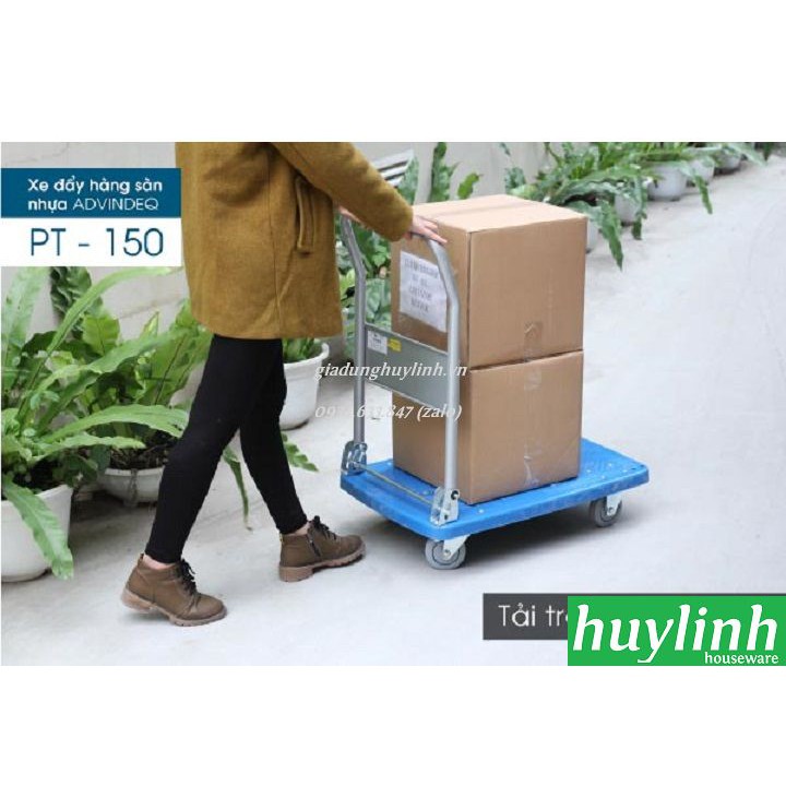 Freeship Xe đẩy hàng sàn nhựa Advindeq PT-150 - 170kg