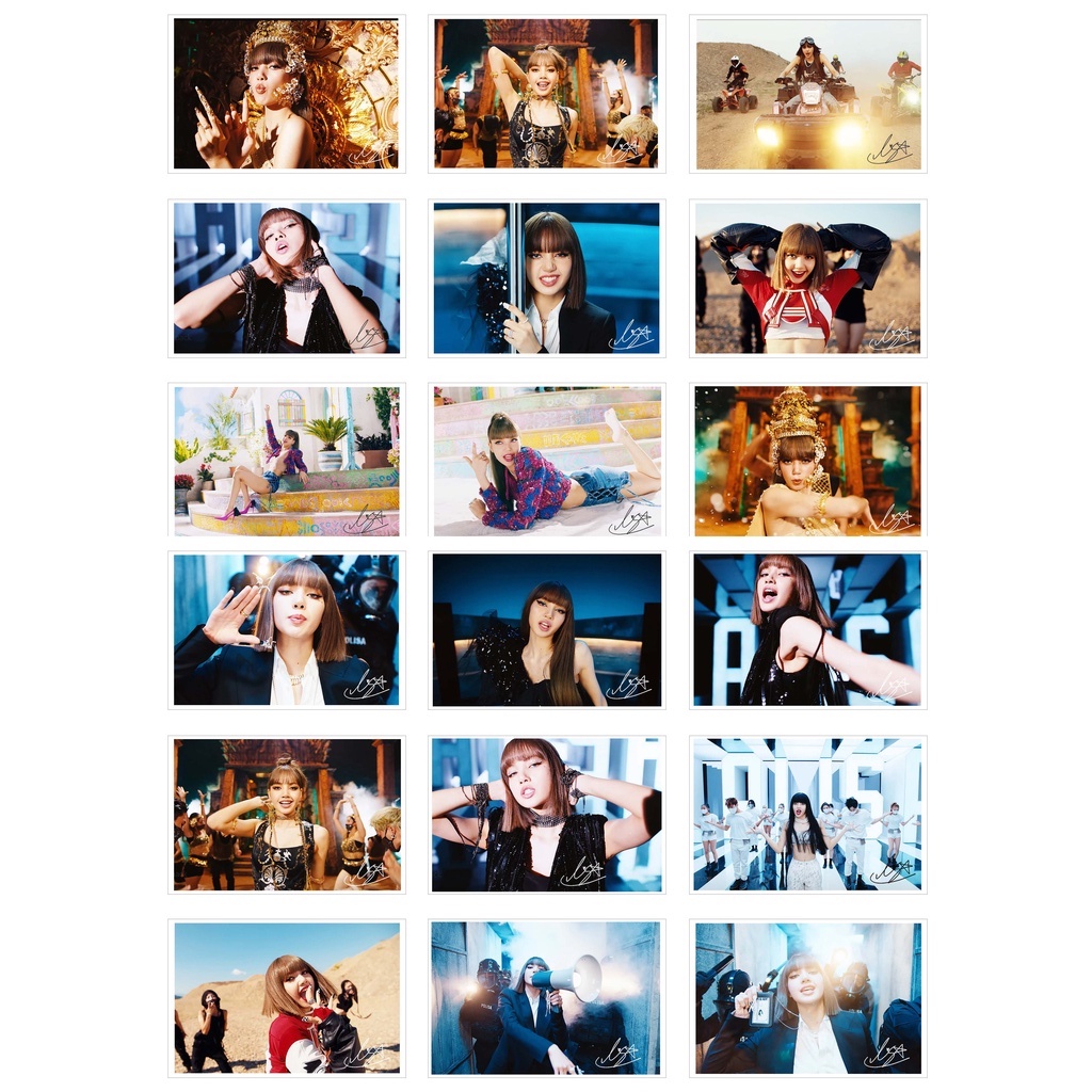 [Ép Lụa] Lomo Card 27 Ảnh BLACKPINK - LALISA (có chữ kí)