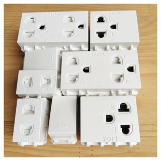 Ổ cắm đơn - ổ đôi 2 chấu, 3 chấu - hạt công tắc lioa - dòng concept chính hãng