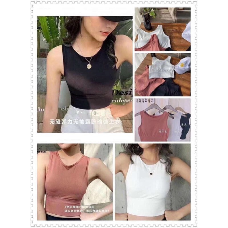 Áo Bra croptop , áo bra tập gym kèm mút ngực