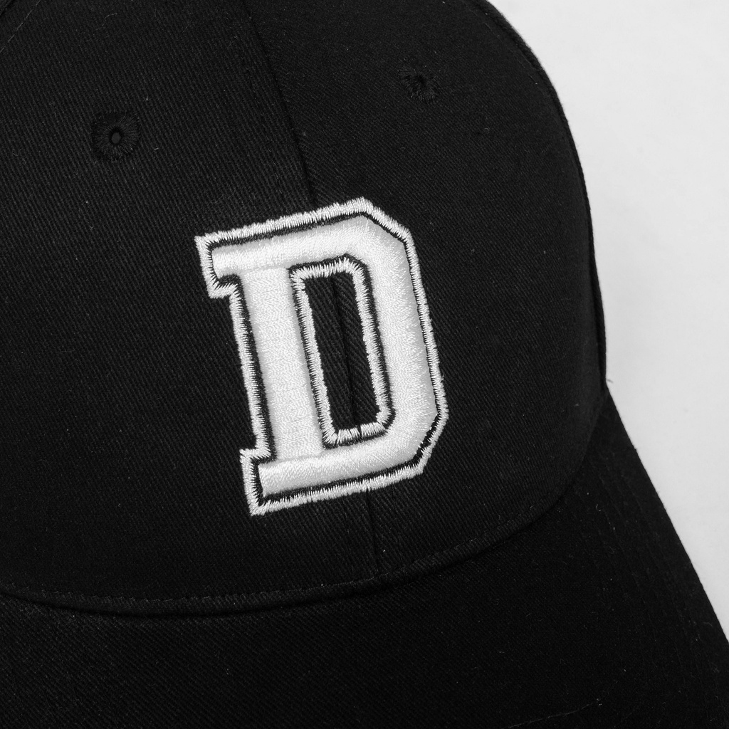 Mũ lưỡi trai nam nữ màu đen thêu logo Black Baseball Academy Cap local brand Davies |D-HAT06-D