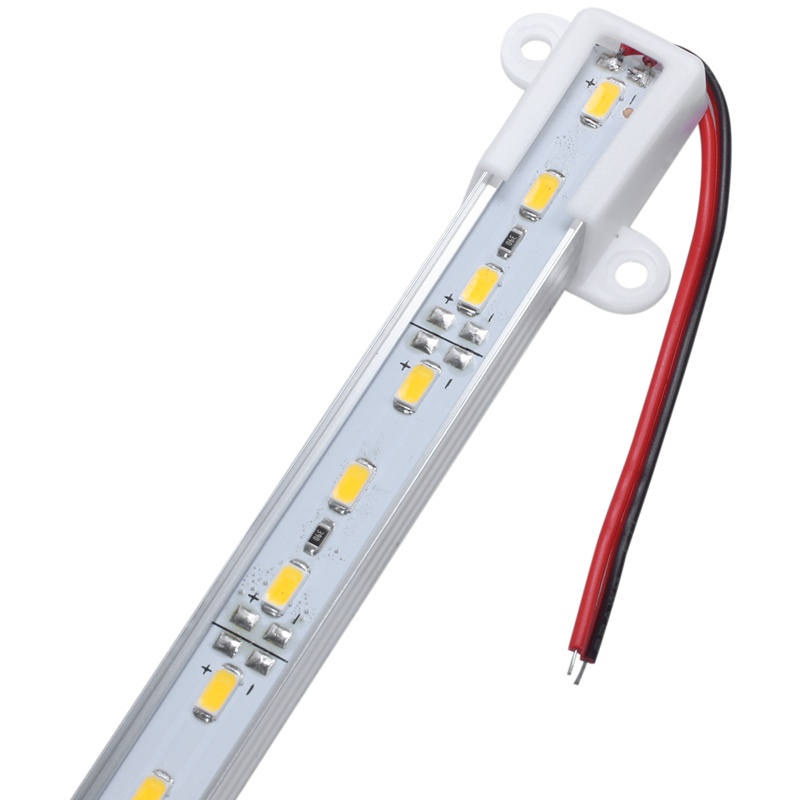 Thanh Đèn LED 50CM 12V 36 Bóng 5050 SMD Cứng Bằng Nhôm Màu Trắng Ấm