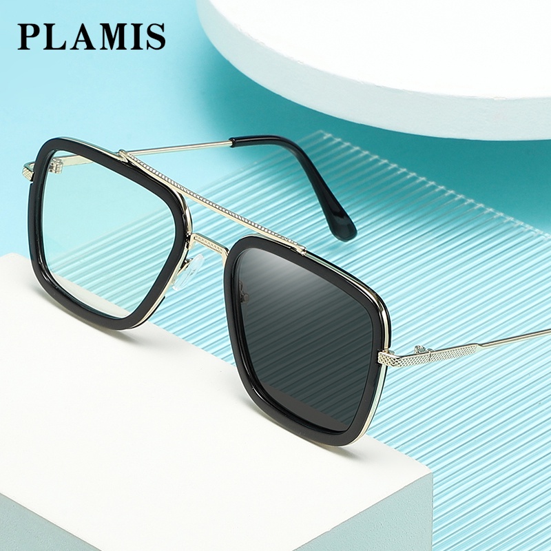 Kính mát PLAMIS gọng kim loại tròng chống tia bức xạ và ánh sáng xanh trẻ trung thời trang dành cho cả nam và nữ
