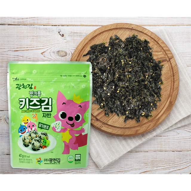 Rong biển vụn trộn mè Organic túi zip 40gram (Hàn Quốc)