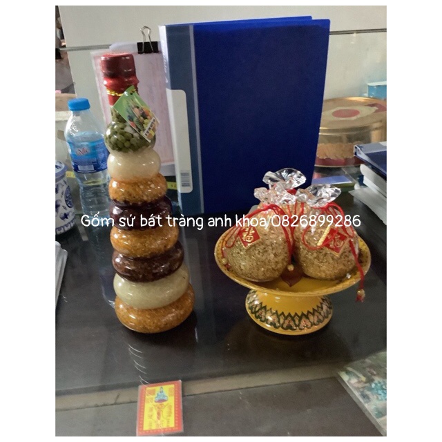 ( Hàng có sẵn) Chai ngũ cốc phong thuỷ cầu tài lộc sung túc no đủ