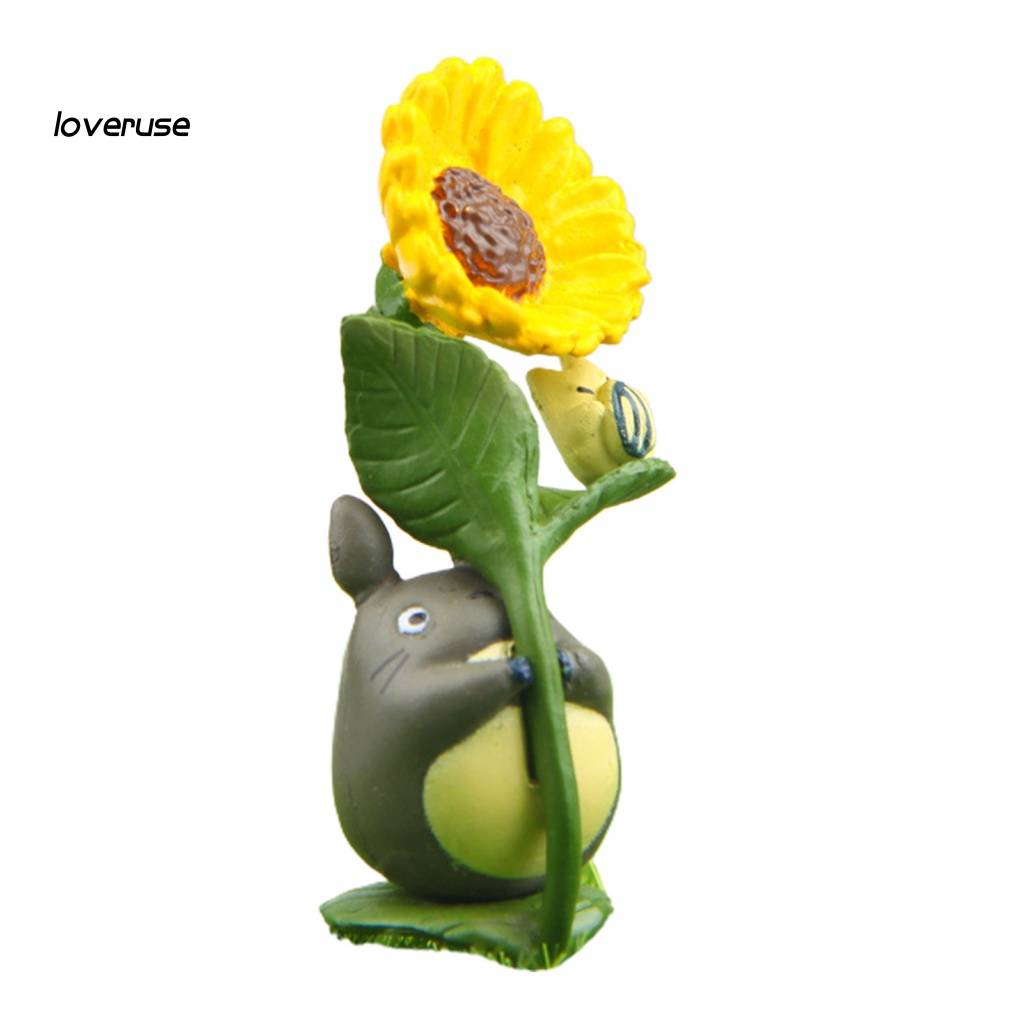 / Lo / Mô Hình Tượng Nhân Vật Totoro Hoa Hướng Dương Anime Mịn Màng Trang Trí Tiểu Thuyết Văn Phòng